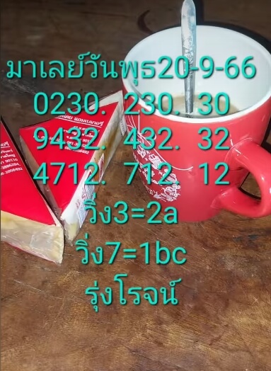 หวยมาเลย์วันนี้ 20/9/66 ชุดที่ 5