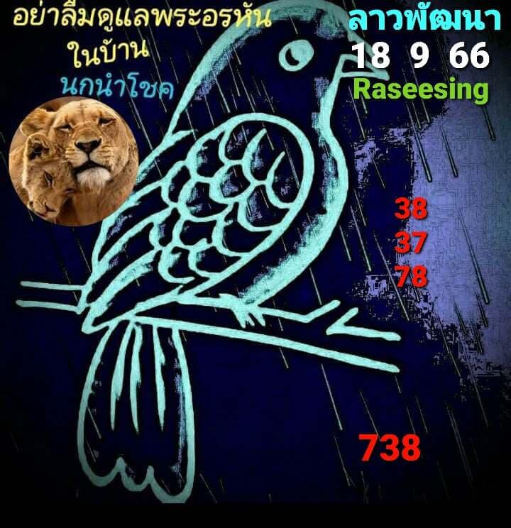 หวยลาววันนี้ 18/9/66 ชุดที่ 2