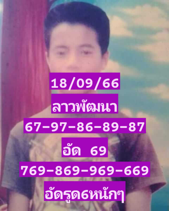 หวยลาววันนี้ 18/9/66 ชุดที่ 3
