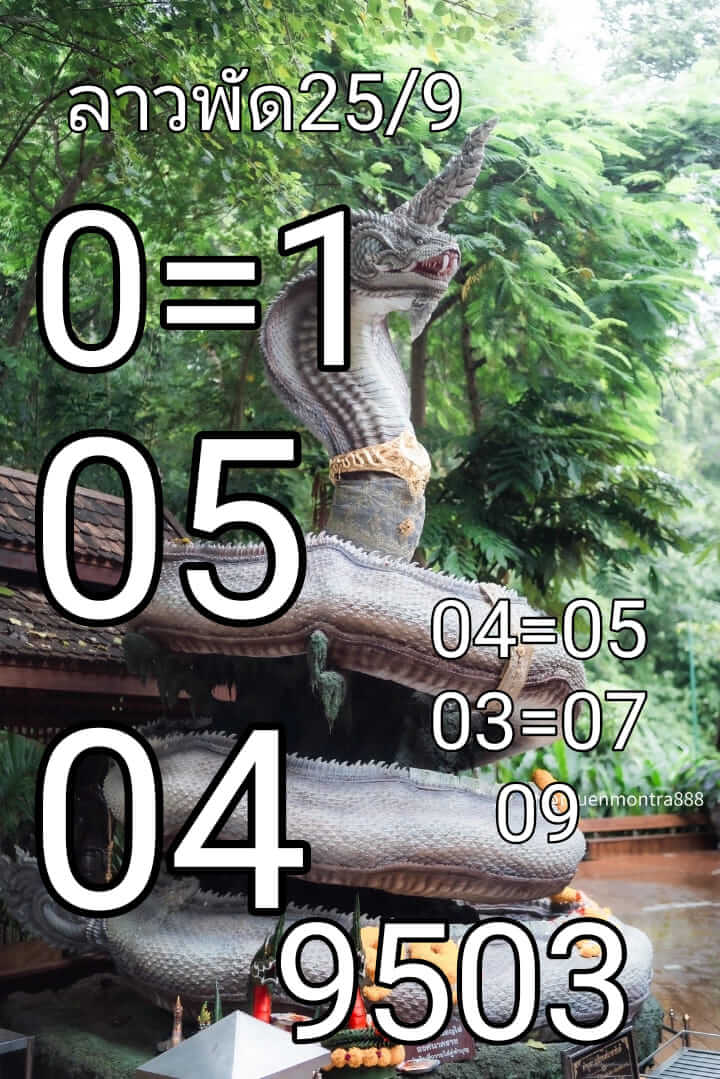 หวยลาววันนี้ 25/9/66 ชุดที่ 6
