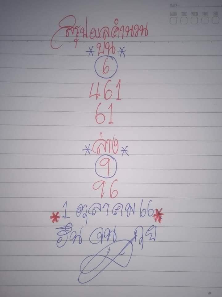 หวยหนูผี พเนจร 1/10/66
