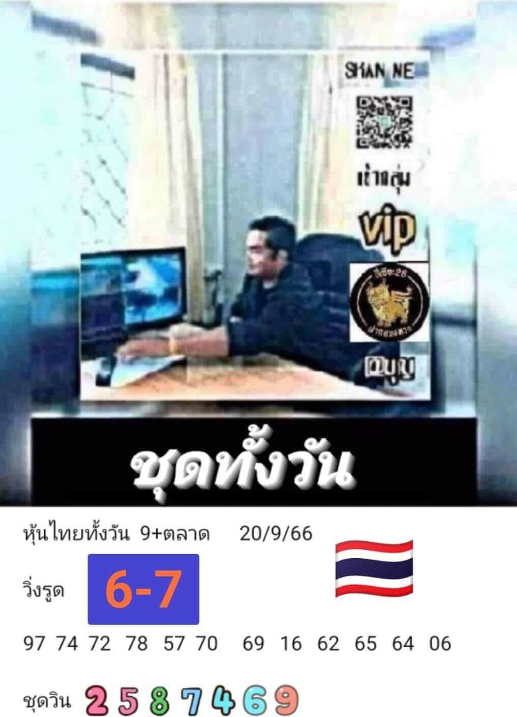 หวยหุ้นวันนี้ 20/9/66 ชุดที่ 2