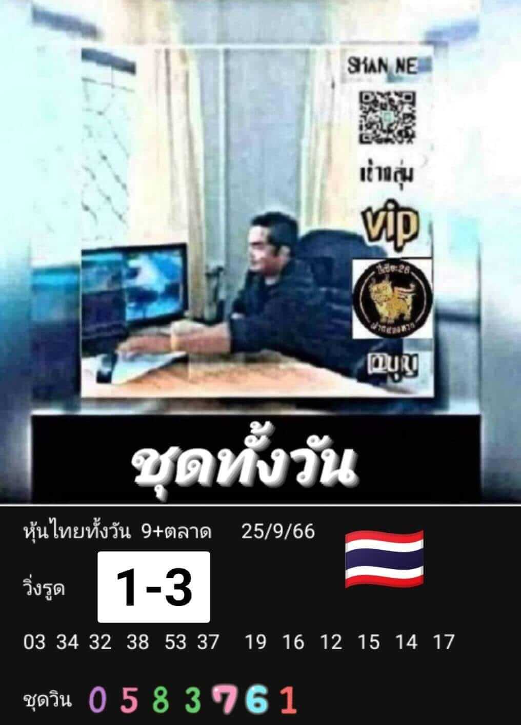 หวยหุ้นวันนี้ 25/9/66 ชุดที่ 3