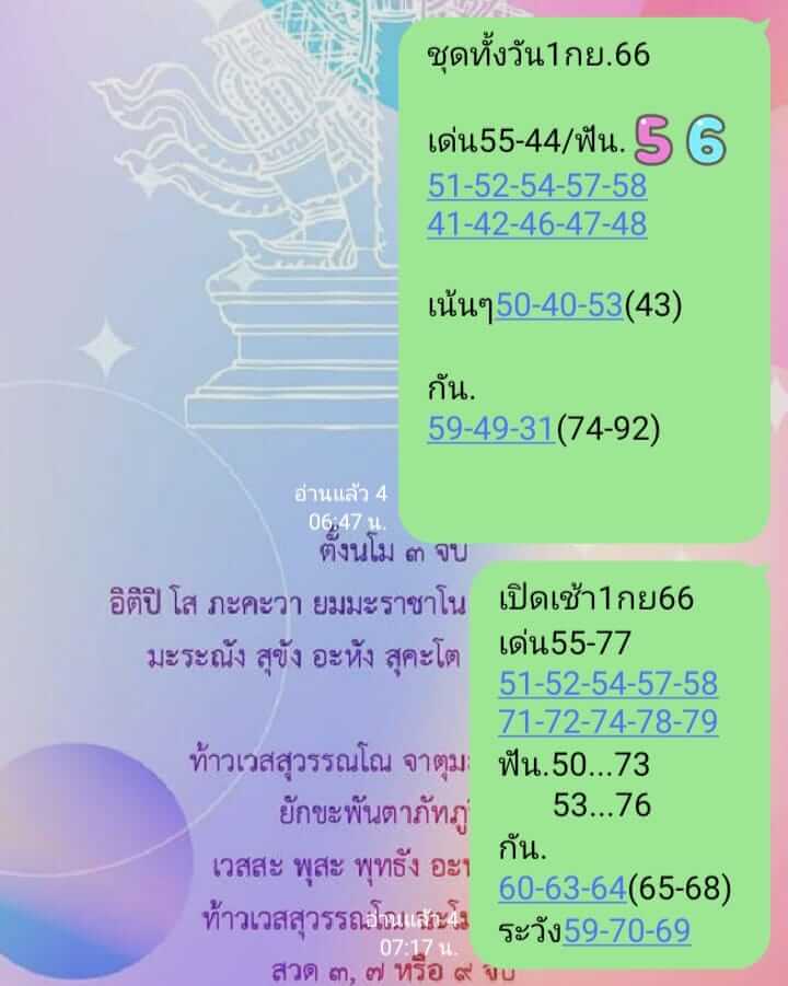 หวยหุ้นวันนี้ 1/9/66 ชุดที่ 6