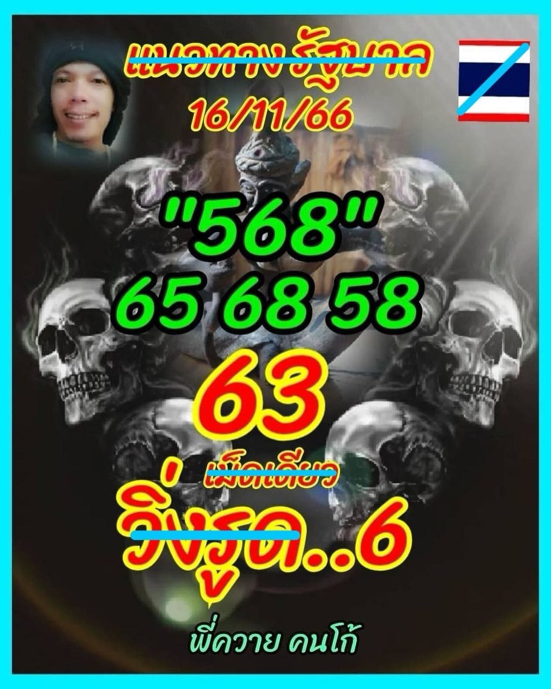 หวยลูกพ่อวิษณุกรรม 16/11/66