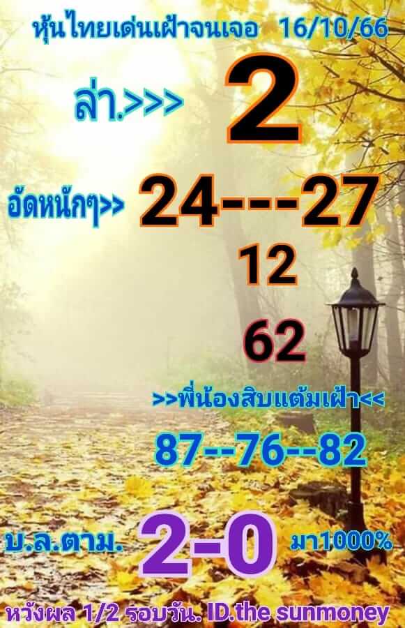 หวยหุ้นวันนี้ 16/10/66 ชุดที่ 4