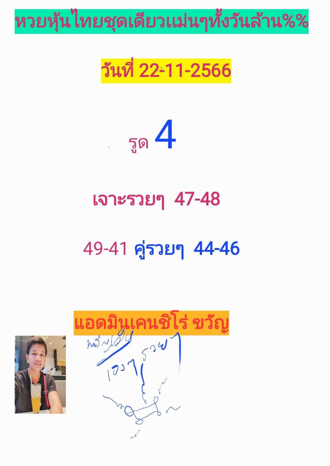 หวยหุ้นวันนี้ 22/11/66 ชุดที่ 3