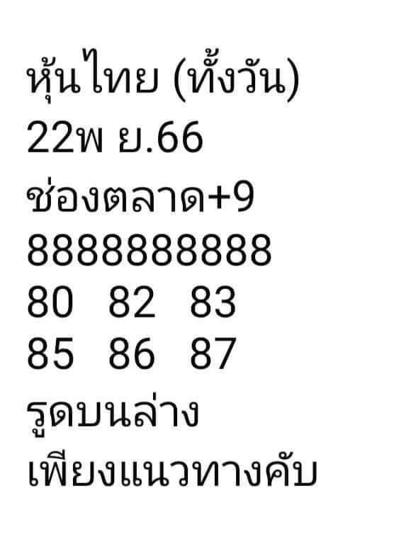 หวยหุ้นวันนี้ 22/11/66 ชุดที่ 4