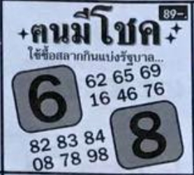 หวยคนมีโชค 30/12/66