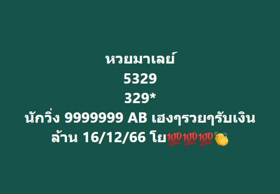 หวยมาเลย์วันนี้ 16/12/66 ชุดที่ 8