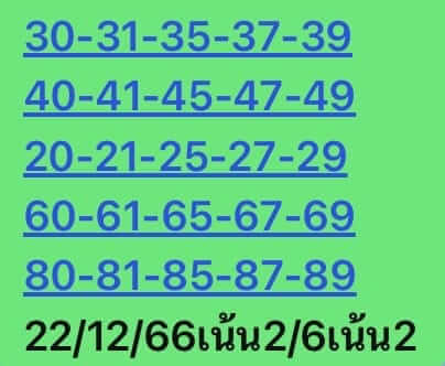 หวยหุ้นวันนี้ 22/12/66 ชุดที่ 1