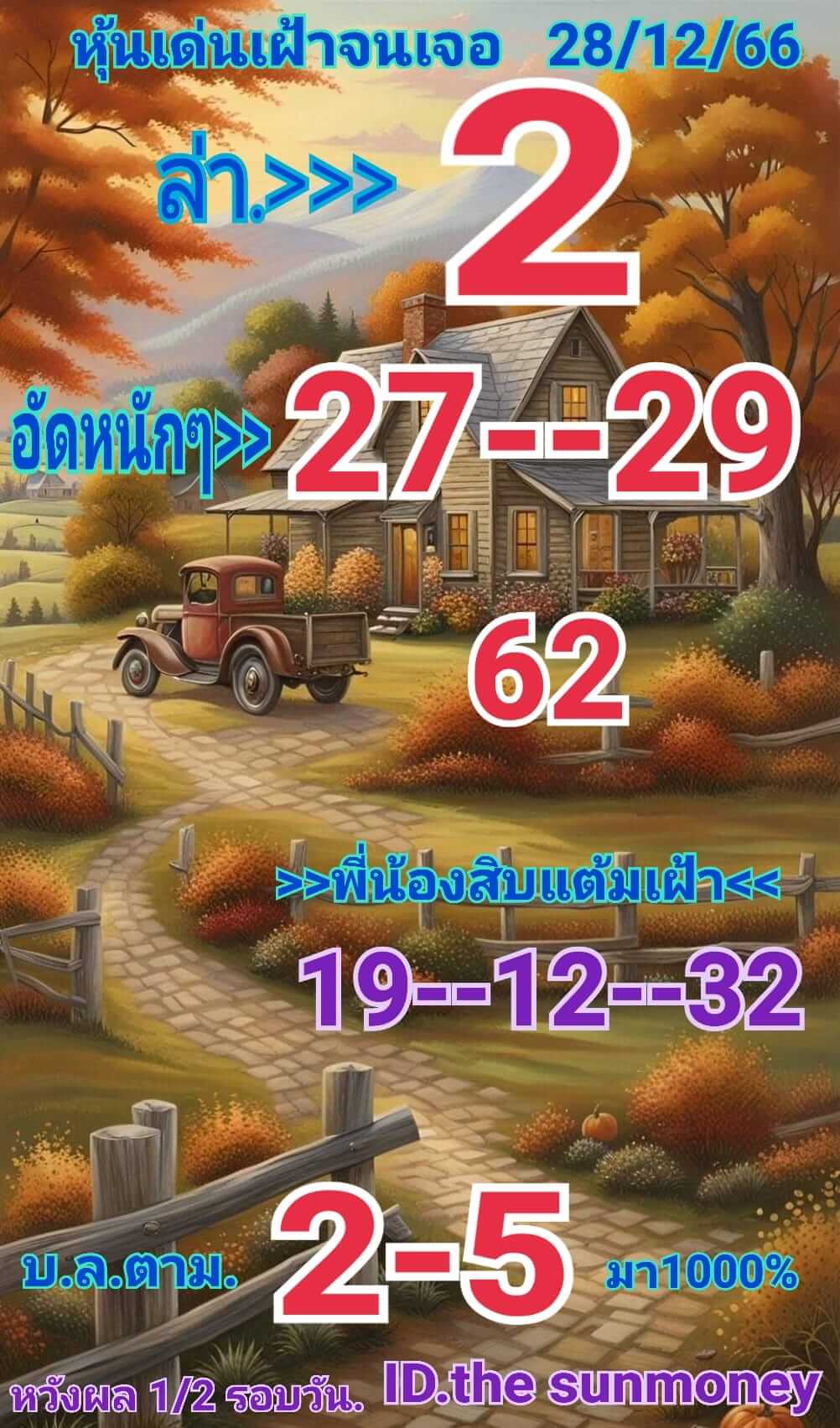 หวยหุ้นวันนี้ 28/12/66 ชุดที่ 10