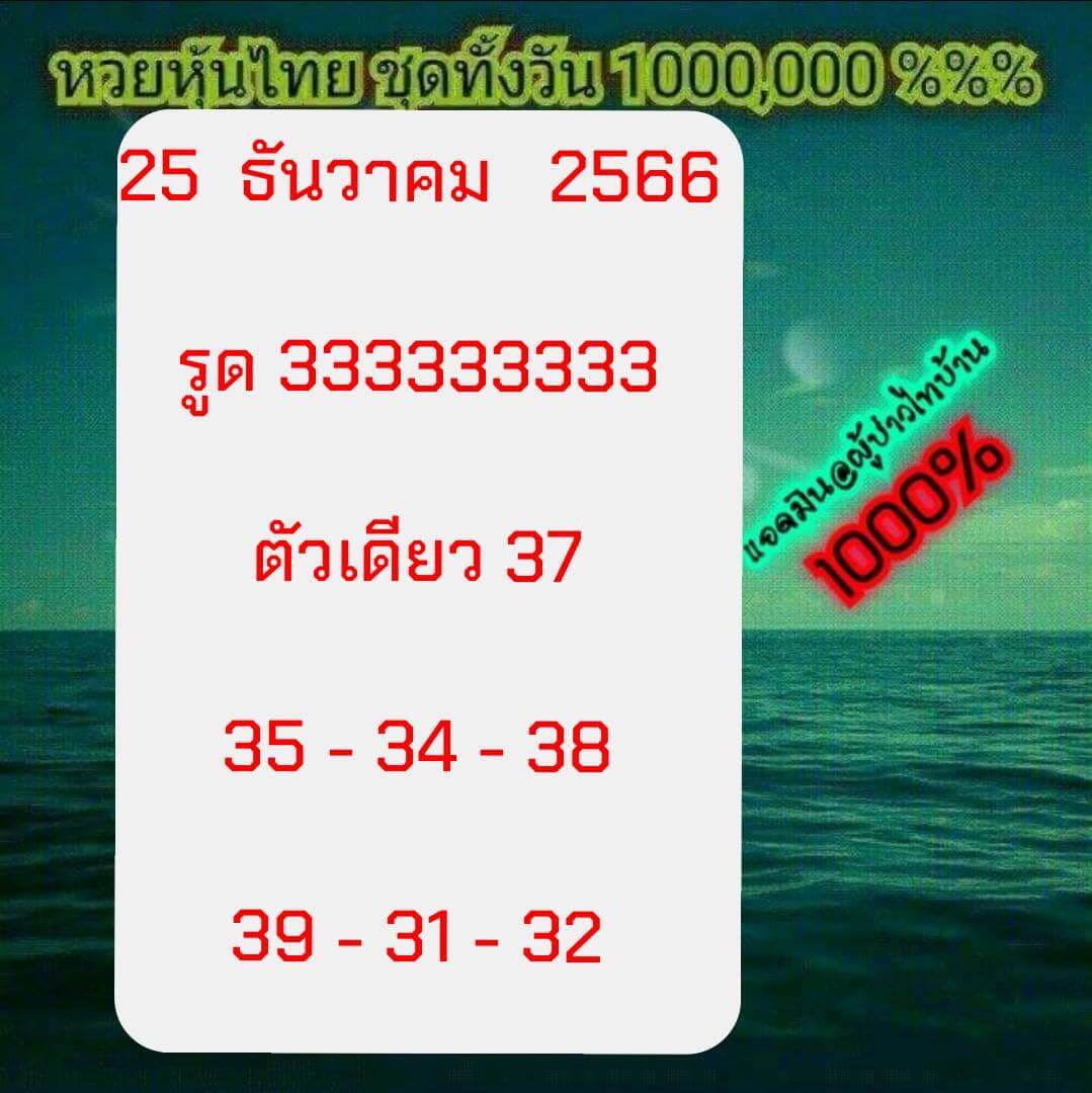 หวยหุ้นวันนี้ 25/12/66 ชุดที่ 5