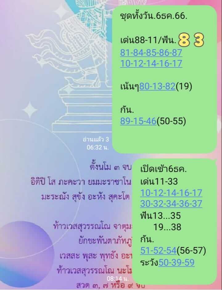 หวยหุ้นวันนี้ 6/12/66 ชุดที่ 6