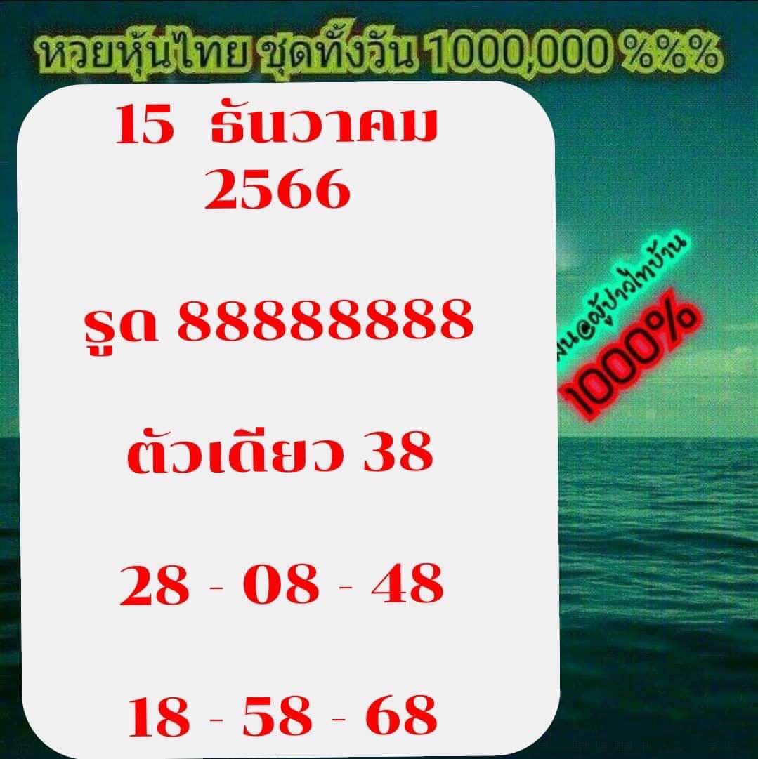 หวยหุ้นวันนี้ 15/12/66 ชุดที่ 7