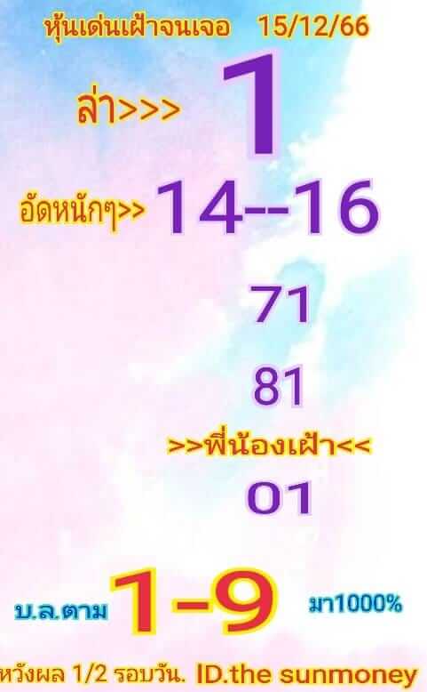 หวยหุ้นวันนี้ 15/12/66 ชุดที่ 9