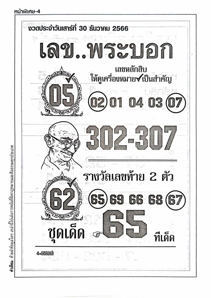 เลขพระบอก 30/12/66