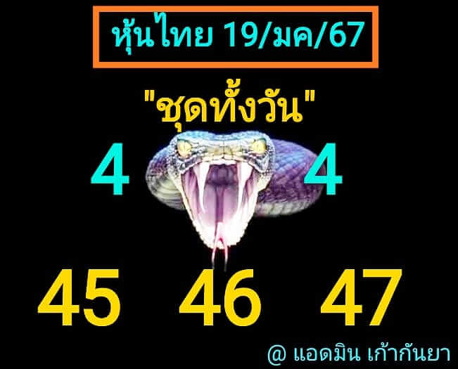 หวยหุ้นวันนี้ 19/1/67 ชุดที่ 10