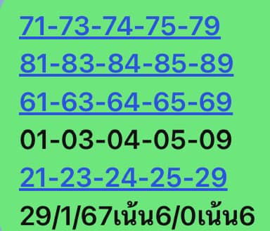 หวยหุ้นวันนี้ 29/1/67 ชุดที่ 10