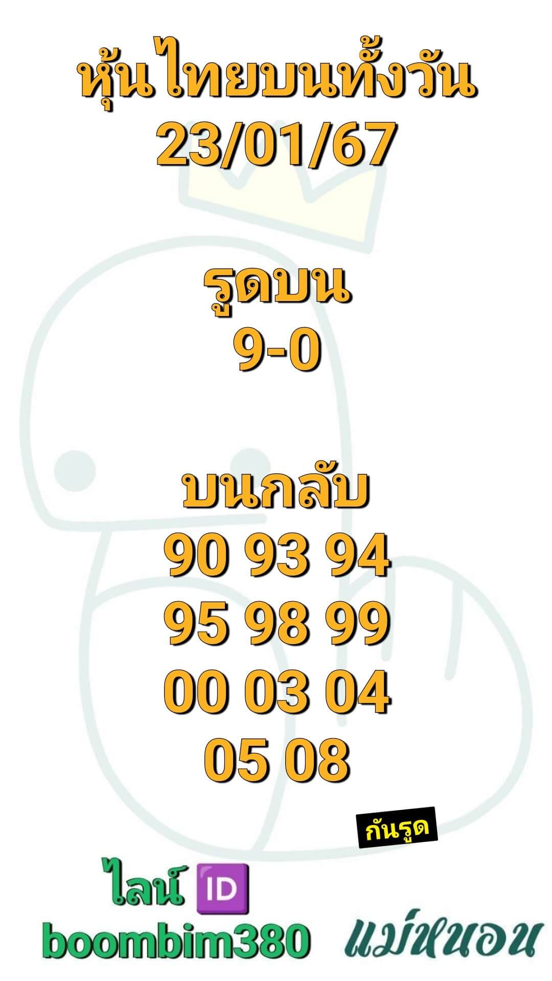 หวยหุ้นวันนี้ 23/1/67 ชุดที่ 4