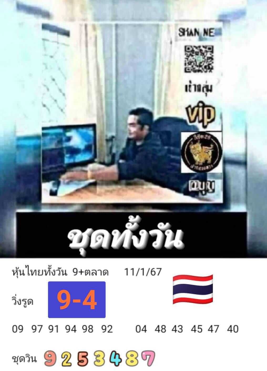 หวยหุ้นวันนี้ 11/1/67 ชุดที่ 4