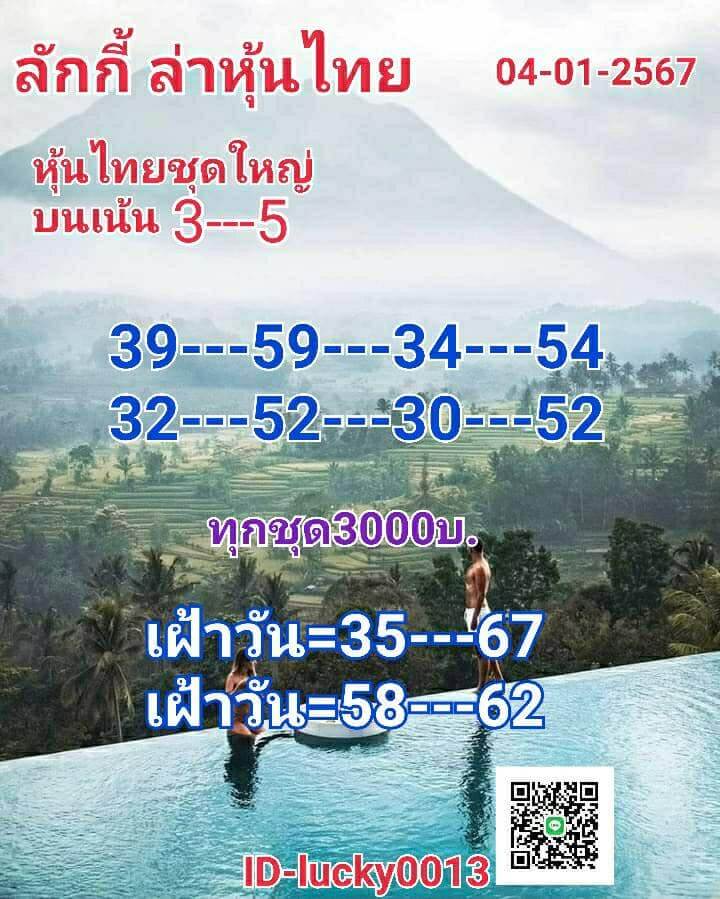 หวยหุ้นวันนี้ 4/1/67 ชุดที่ 6