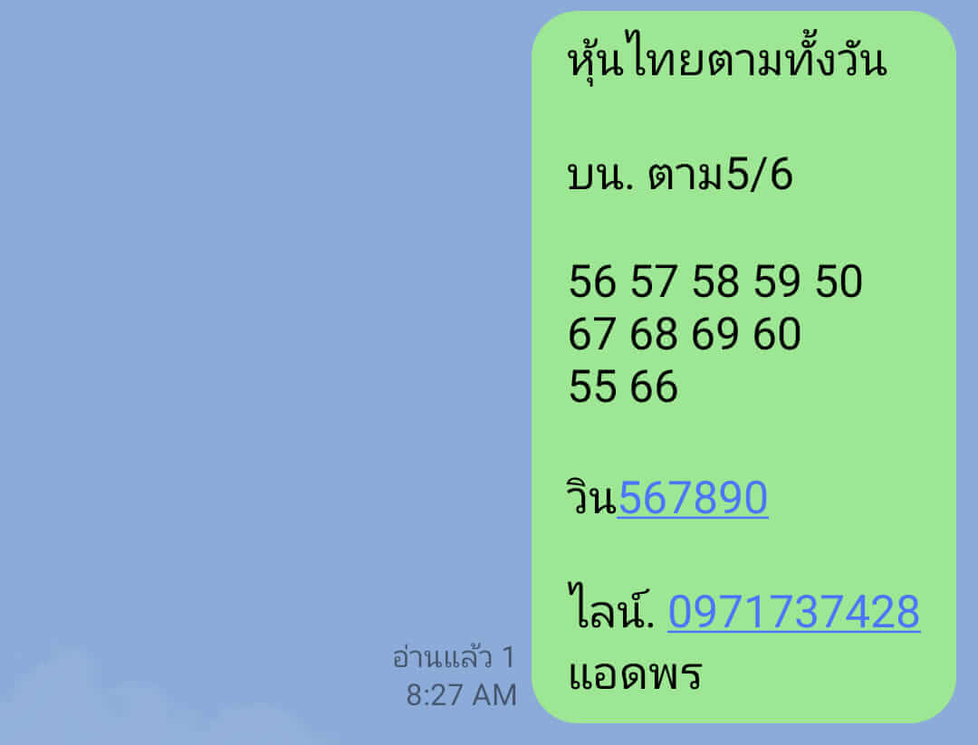 หวยหุ้นวันนี้ 16/1/67 ชุดที่ 6