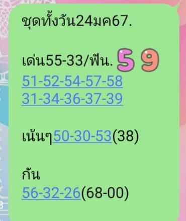 หวยหุ้นวันนี้ 24/1/67 ชุดที่ 7