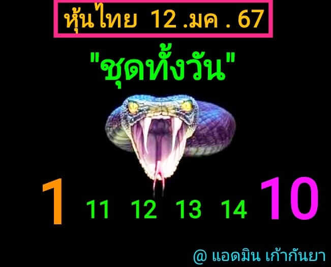 หวยหุ้นวันนี้ 12/1/67 ชุดที่ 9