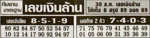 เลขเงินล้าน 1/2/67