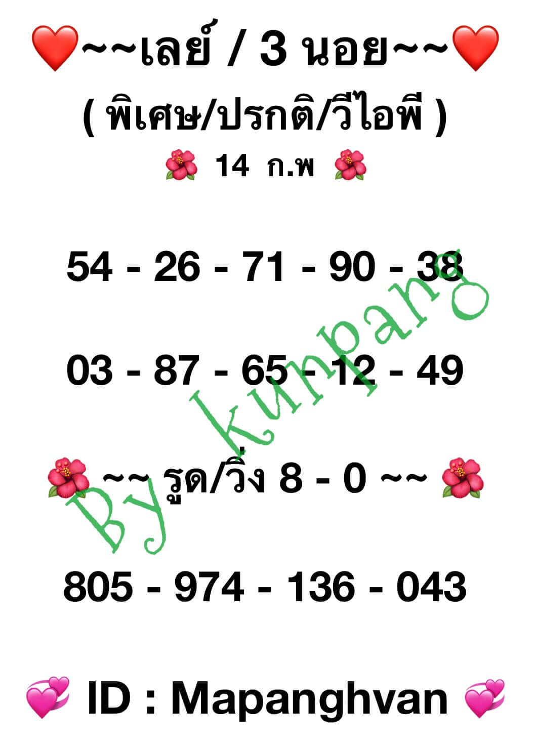 หวยมาเลย์วันนี้ 14/2/67 ชุดที่ 4