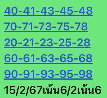 หวยหุ้นวันนี้ 15/2/67 ชุดที่ 6