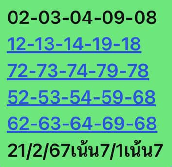 หวยหุ้นวันนี้ 21/2/67 ชุดที่ 6