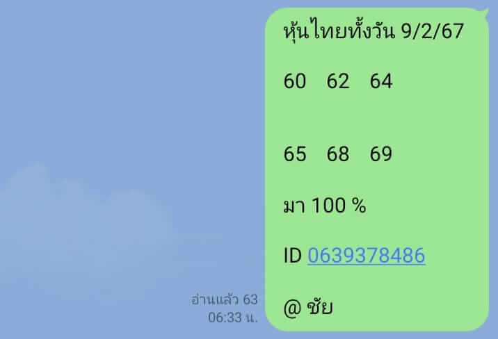 หวยหุ้นวันนี้ 9/2/67 ชุดที่ 6