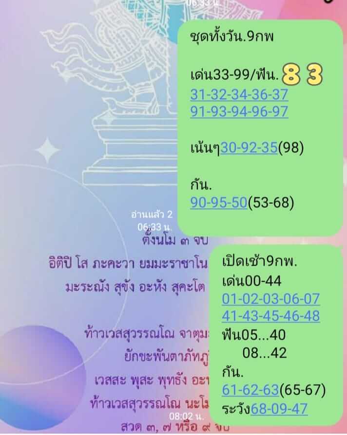 หวยหุ้นวันนี้ 9/2/67 ชุดที่ 7