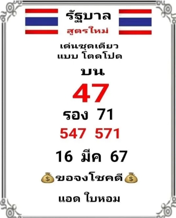 เลขล็อคใบหอม 16/3/67