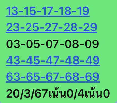 หวยหุ้น 20/3/67 ชุดที่ 9